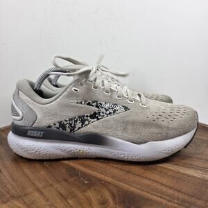 Brooks Ghost 16 White Oyster Lava Womens Black And White Size 7 Running Shoes